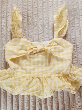 New Janie And Jack Gingham Ruffle Top